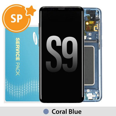 Tecguru_Samsung Galaxy S9 G960F OLED Screen Replacement Digitizer GH97-21696D (Service Pack)-Coral Blue Tecguru_Samsung Galaxy S9 G960F OLED Screen Replacement Digitizer GH97-21696D (Service Pack)-Coral Blue